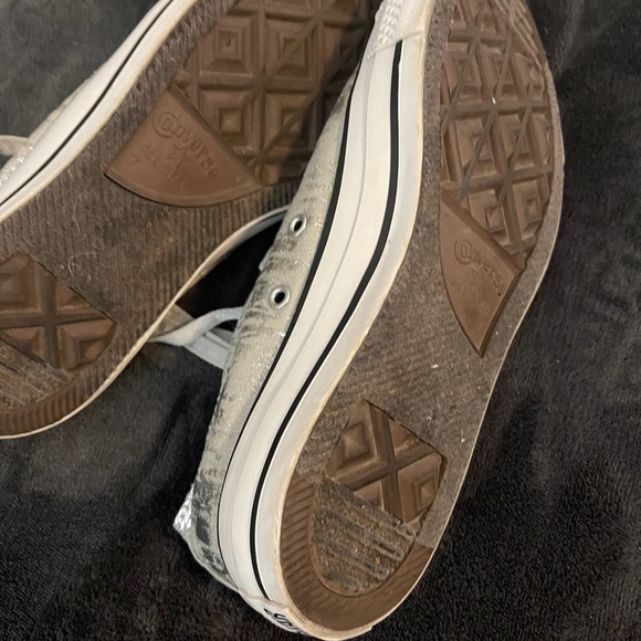 Metallic silver Converse size 9 - Picture 5 of 6
